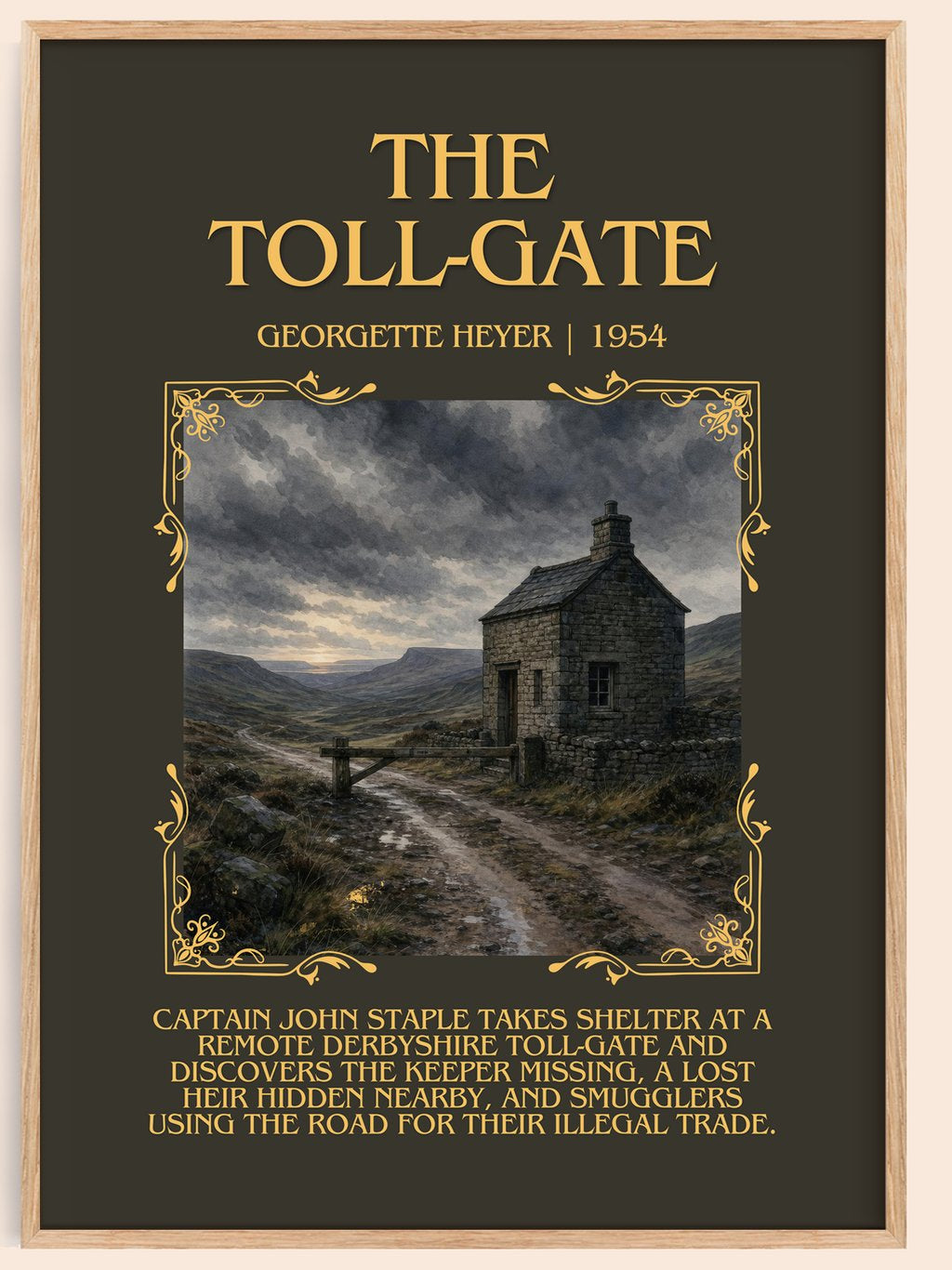 The Toll-Gate Minimalist Book Poster by Georgette Heyer – book poster