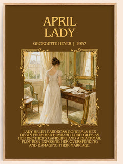 April Lady Minimalist Book Poster by Georgette Heyer – image 1