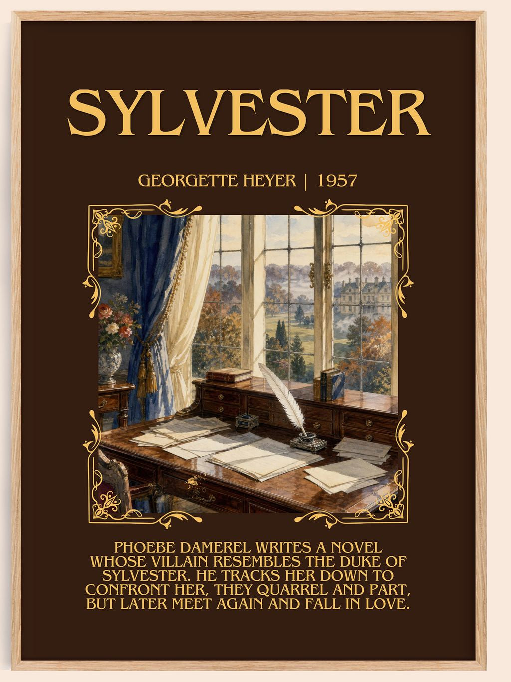 Sylvester Minimalist Book Poster by Georgette Heyer – book poster