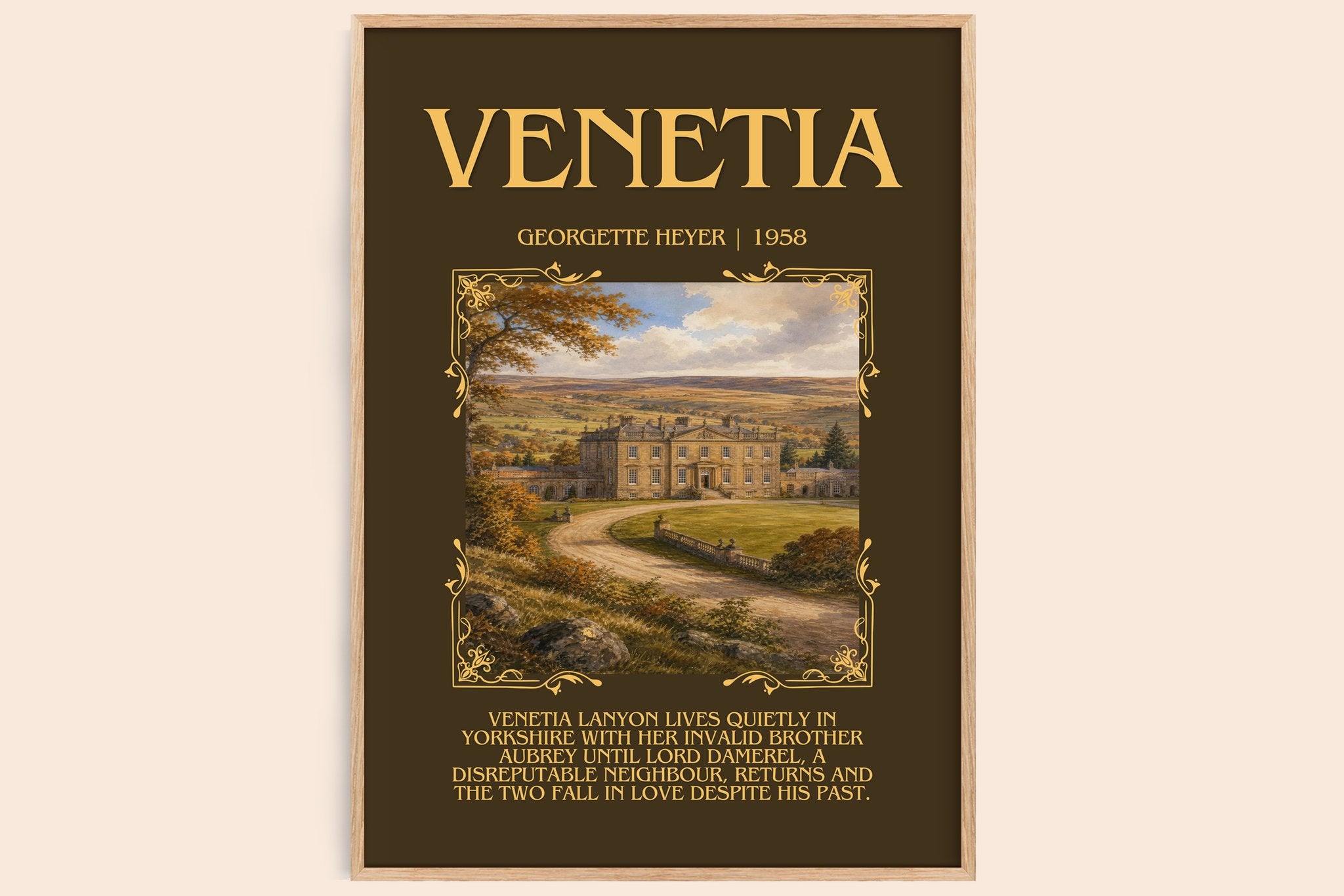 Venetia Minimalist Book Poster by Georgette Heyer