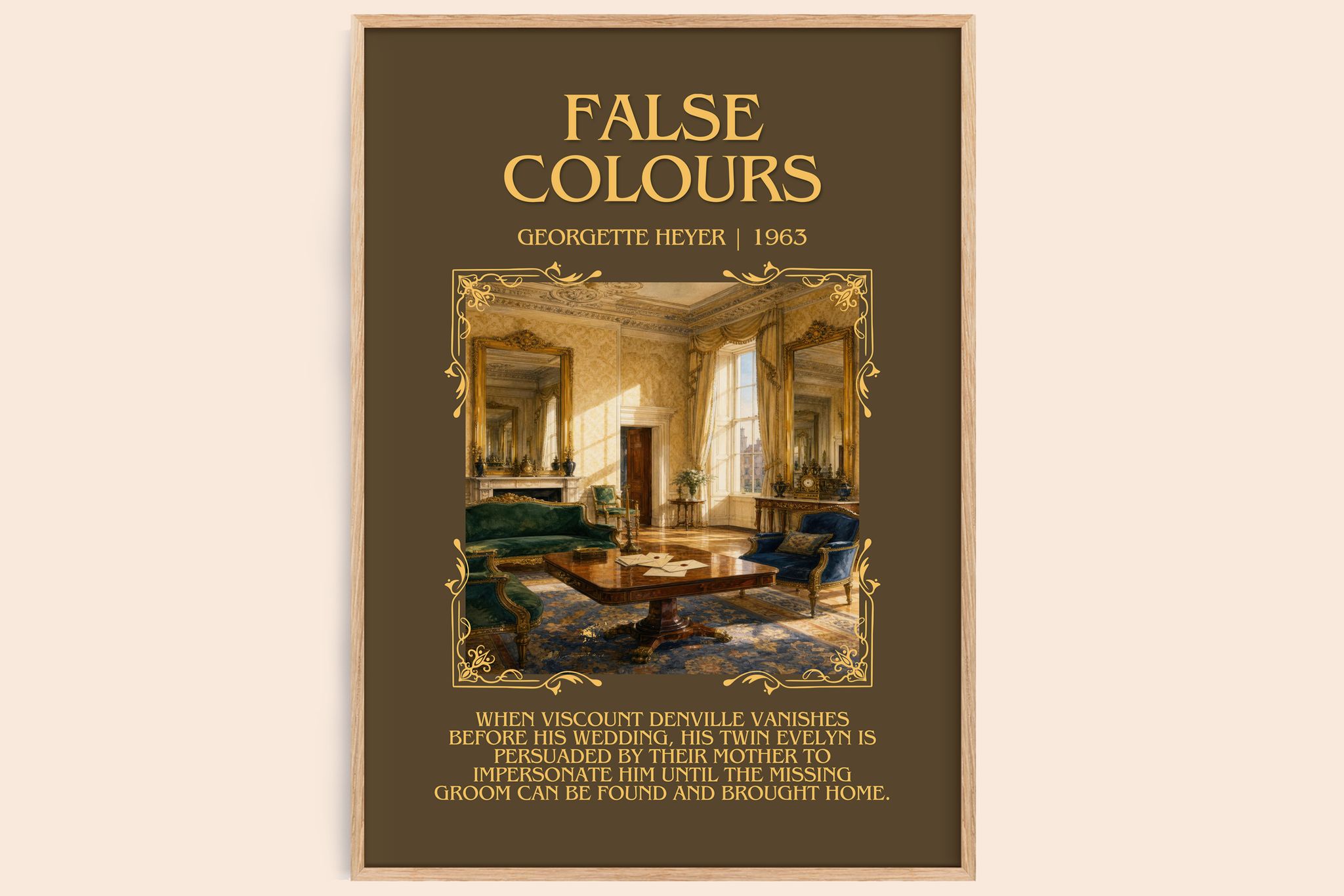 False Colours Minimalist Book Poster by Georgette Heyer