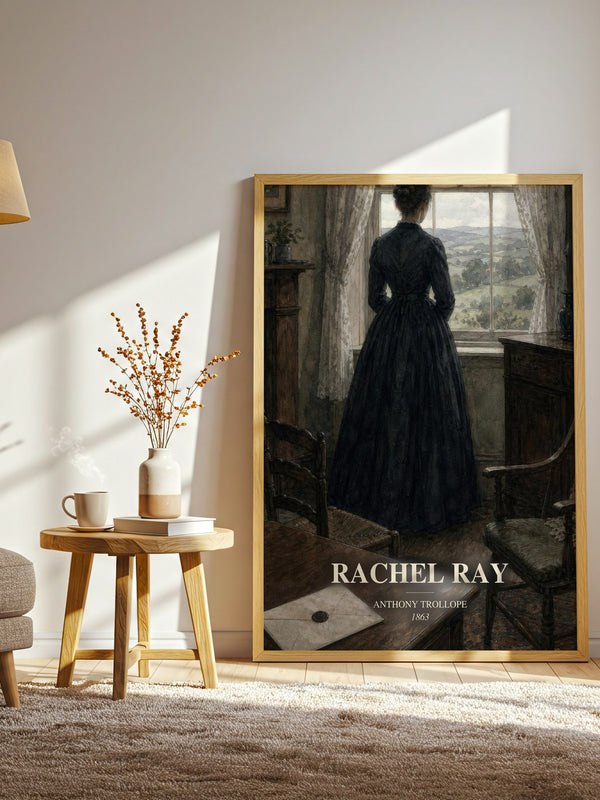 Rachel Ray watercolour print in frame leaning in hallway – romance wall art