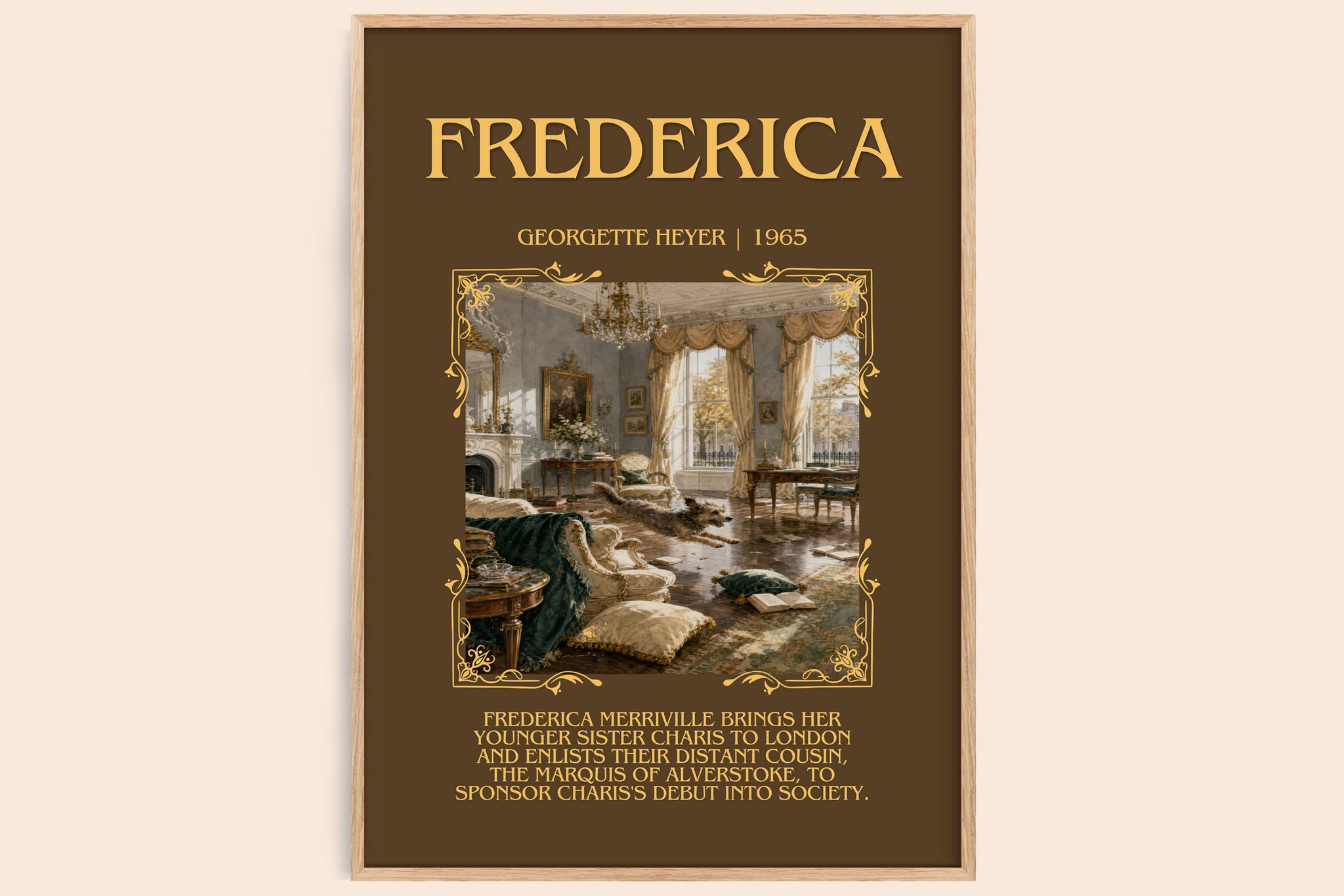 Frederica Minimalist Book Poster by Georgette Heyer