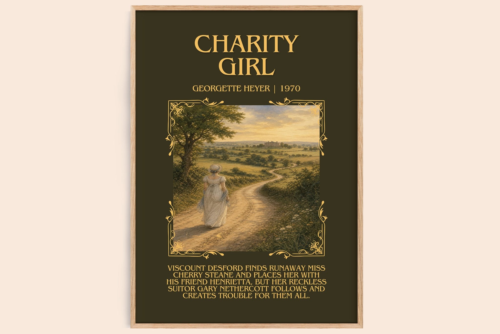Charity Girl Minimalist Book Poster by Georgette Heyer