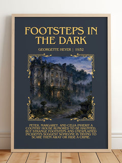 Footsteps in the Dark Minimalist Book Poster by Georgette Heyer – image 2