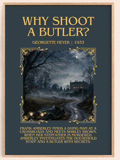 Why Shoot a Butler? Minimalist Book Poster by Georgette Heyer – image 1