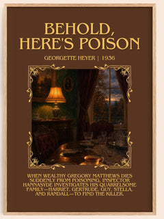 Behold, Here's Poison Minimalist Book Poster by Georgette Heyer – image 1