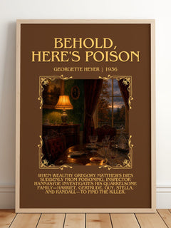 Behold, Here's Poison Minimalist Book Poster by Georgette Heyer – image 2
