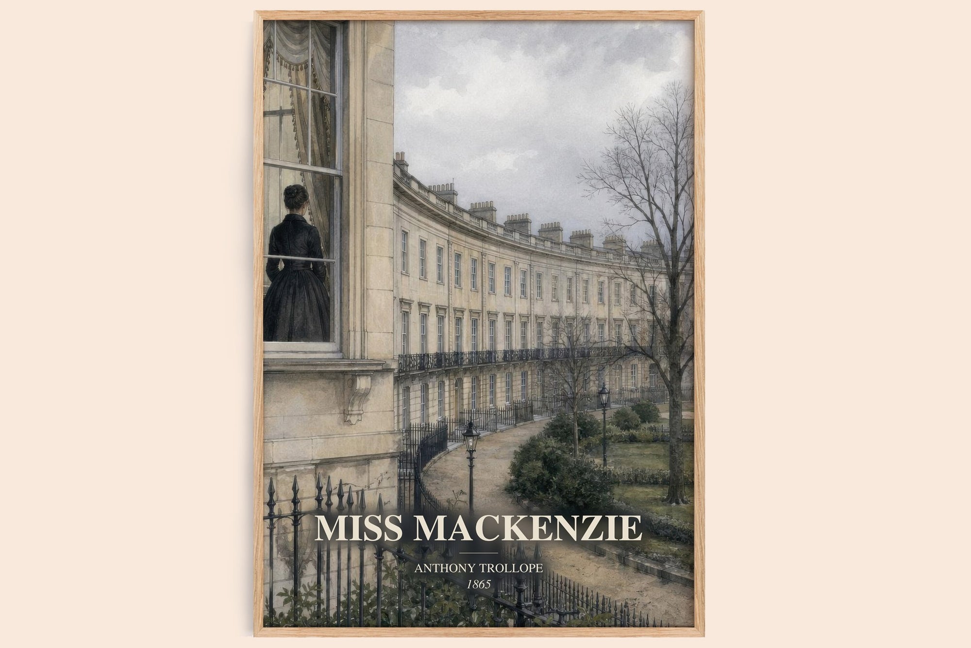 Miss Mackenzie watercolour book poster by Anthony Trollope – framed literary art print