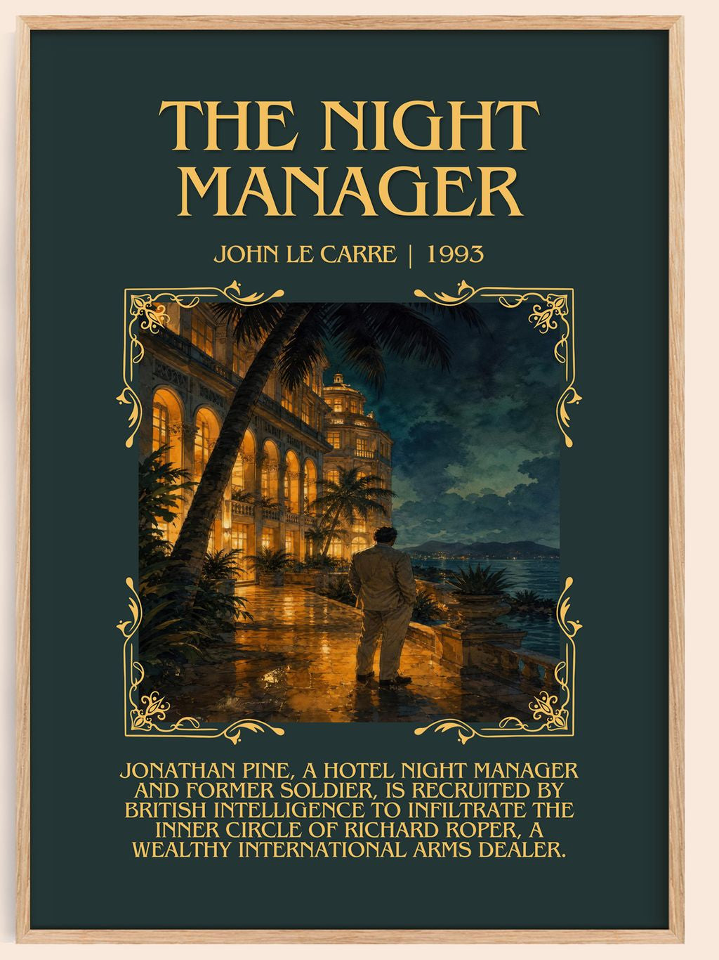 The Night Manager Minimalist Book Poster by John le Carré – book poster