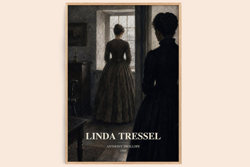 Linda Tressel watercolour book poster by Anthony Trollope – framed literary art print