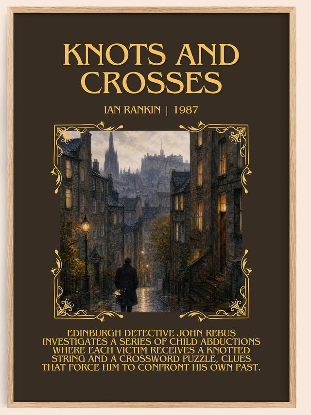 Knots and Crosses Minimalist Book Poster by Ian Rankin