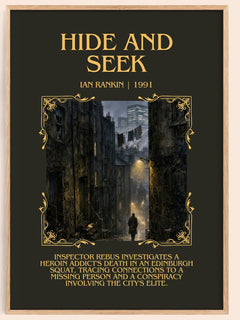 Hide and Seek Minimalist Book Poster by Ian Rankin – image 1
