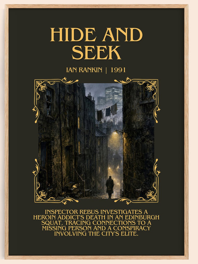 Hide and Seek Minimalist Book Poster by Ian Rankin