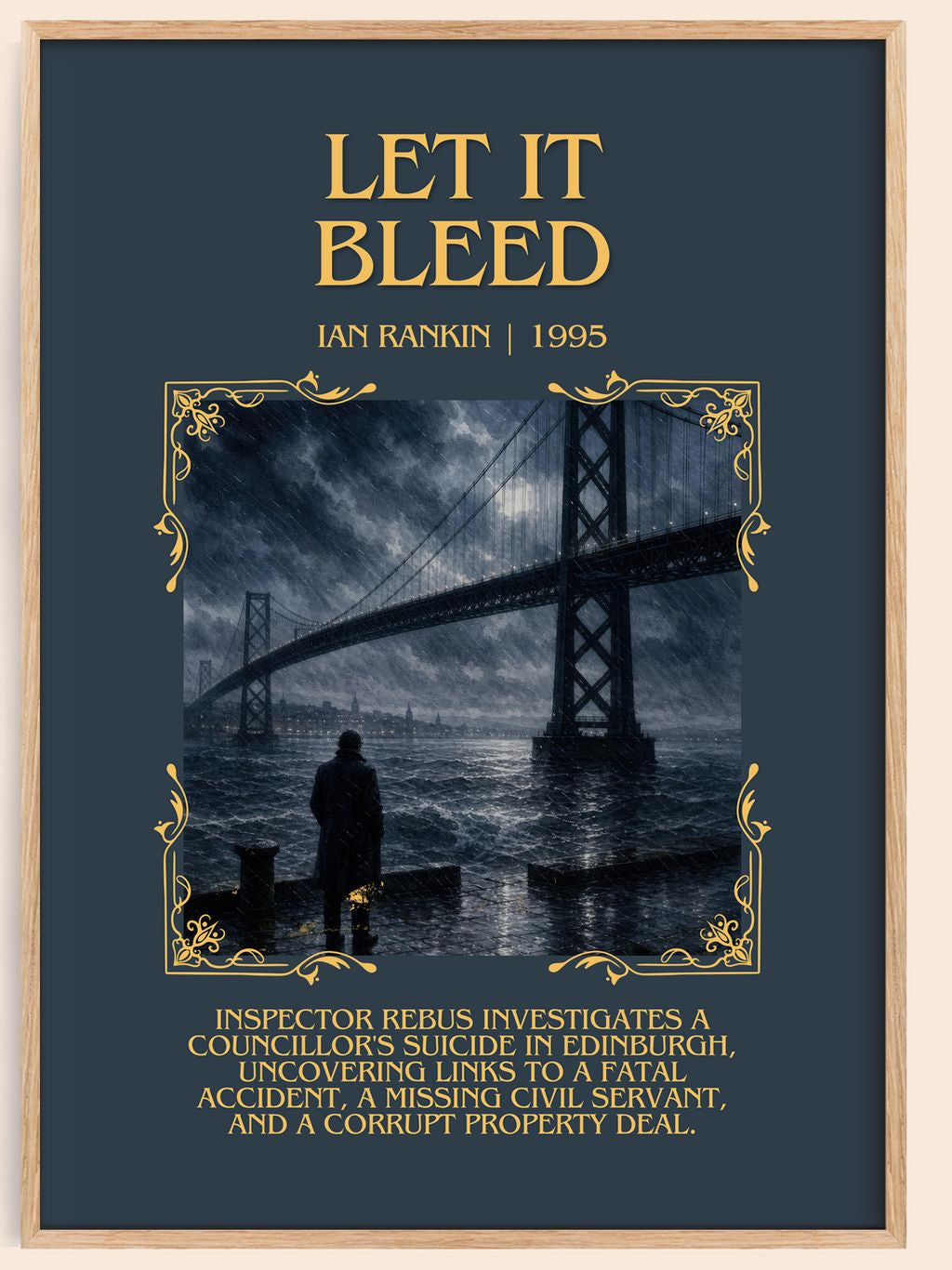 Let It Bleed Minimalist Book Poster by Ian Rankin – book poster