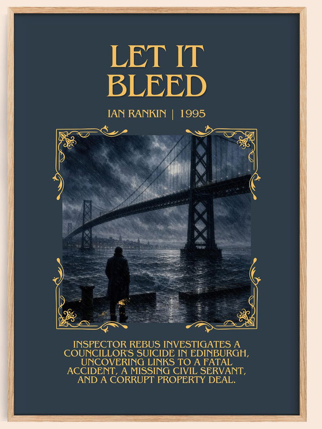 Let It Bleed Minimalist Book Poster by Ian Rankin
