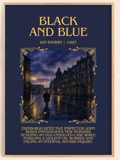 Black and Blue Minimalist Book Poster by Ian Rankin – image 1