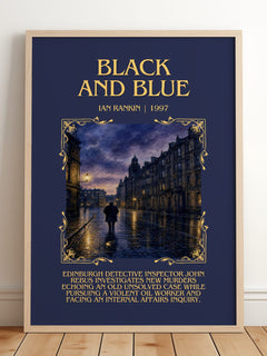 Black and Blue Minimalist Book Poster by Ian Rankin – image 2