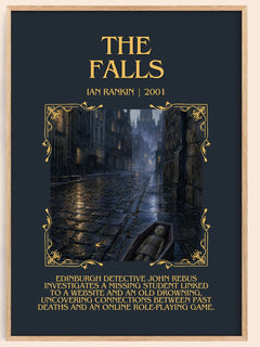 The Falls Minimalist Book Poster by Ian Rankin – book poster