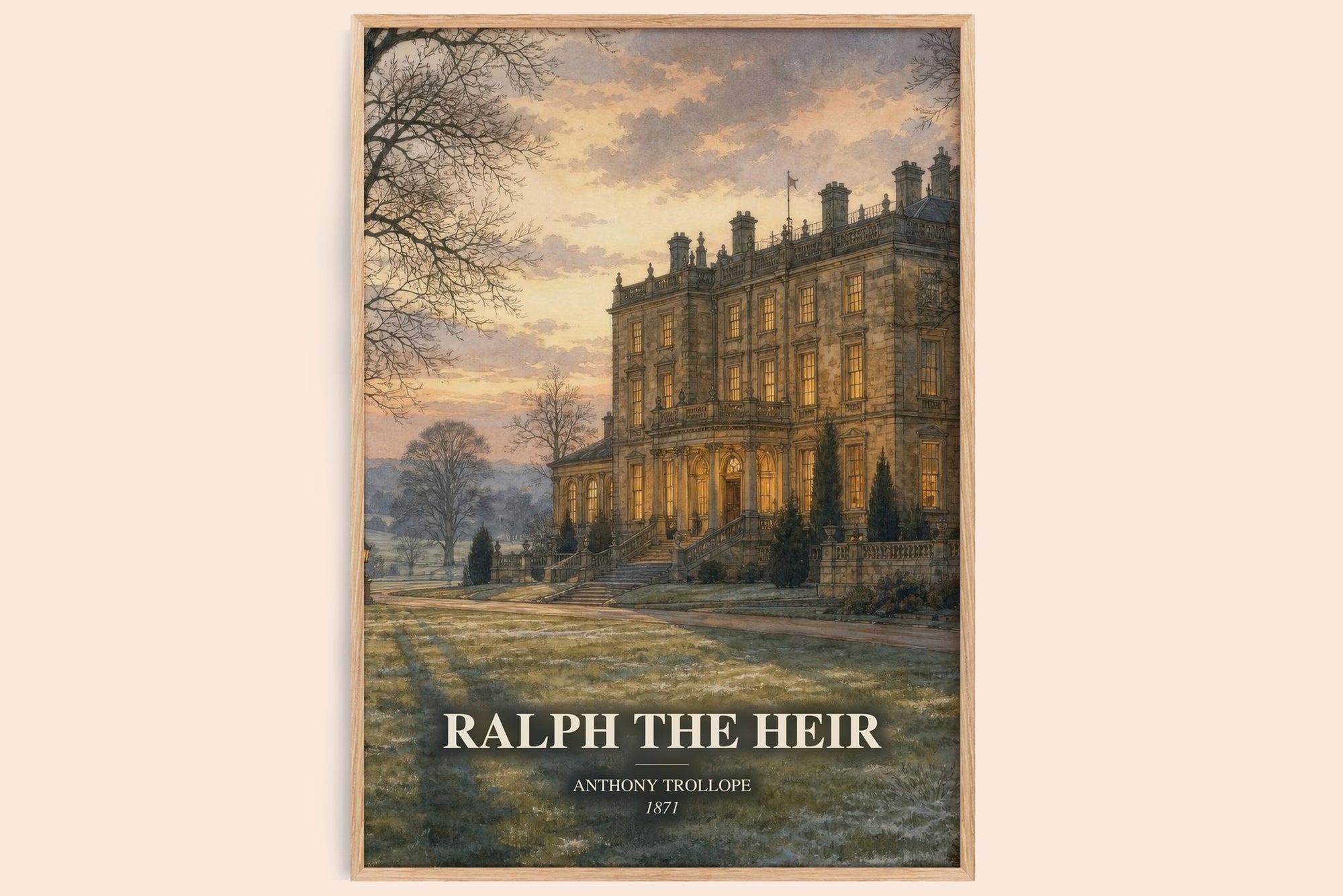 Ralph The Heir watercolour book poster by Anthony Trollope – framed literary art print