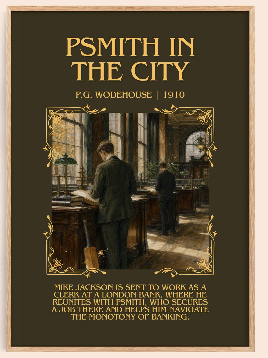 Psmith in the City Minimalist Book Poster by P.G. Wodehouse – book poster