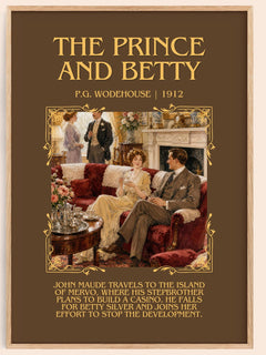 The Prince and Betty Minimalist Book Poster by P.G. Wodehouse – image 1