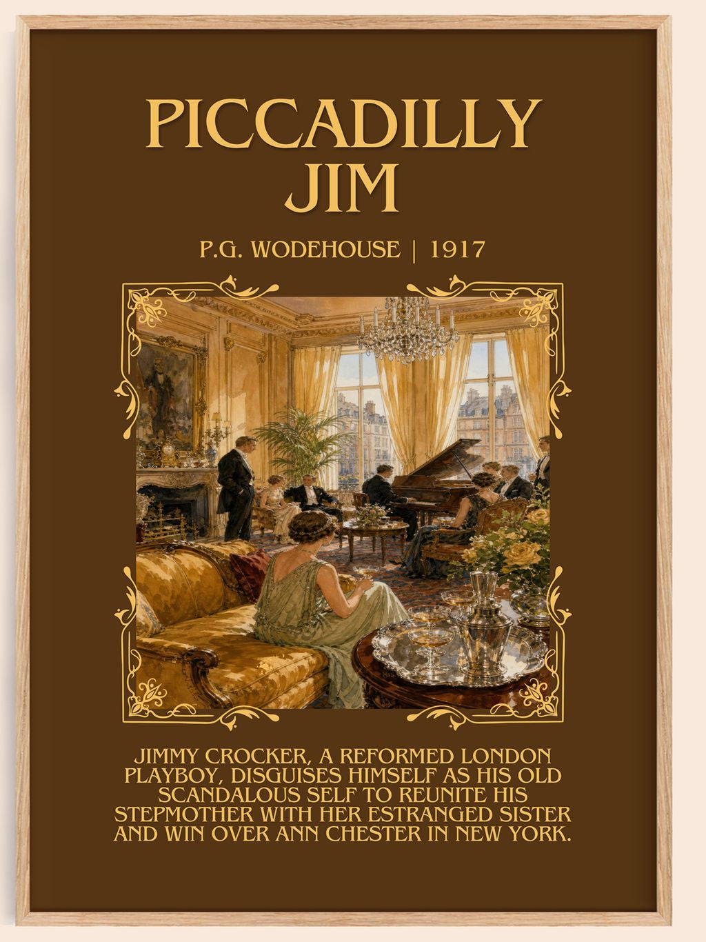 Piccadilly Jim Minimalist Book Poster by P.G. Wodehouse – book poster