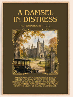 A Damsel in Distress Minimalist Book Poster by P.G. Wodehouse – image 1