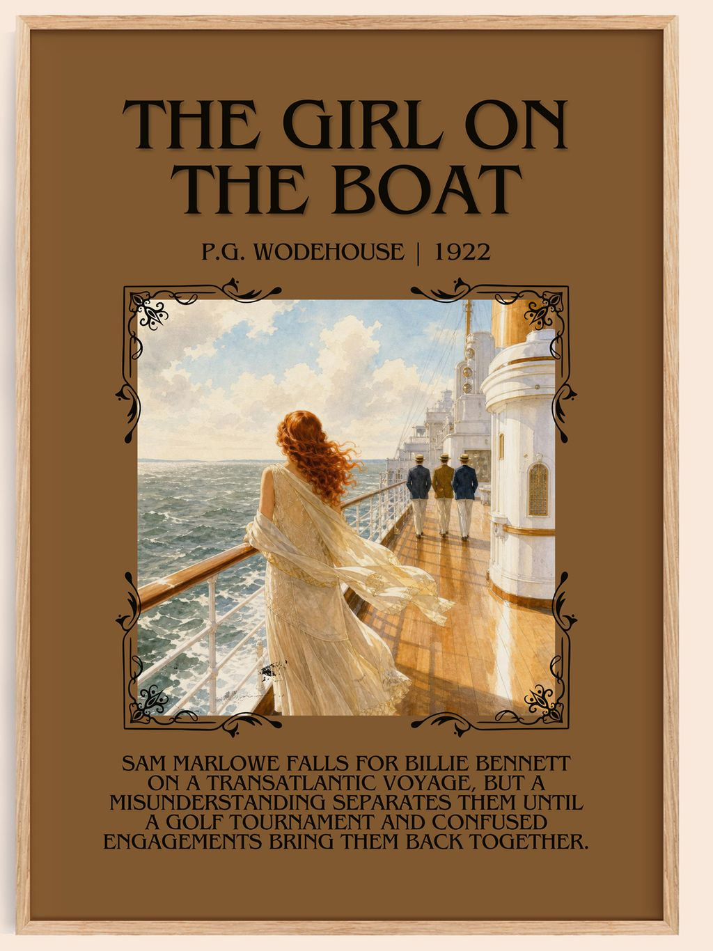 The Girl on the Boat Minimalist Book Poster by P.G. Wodehouse – book poster