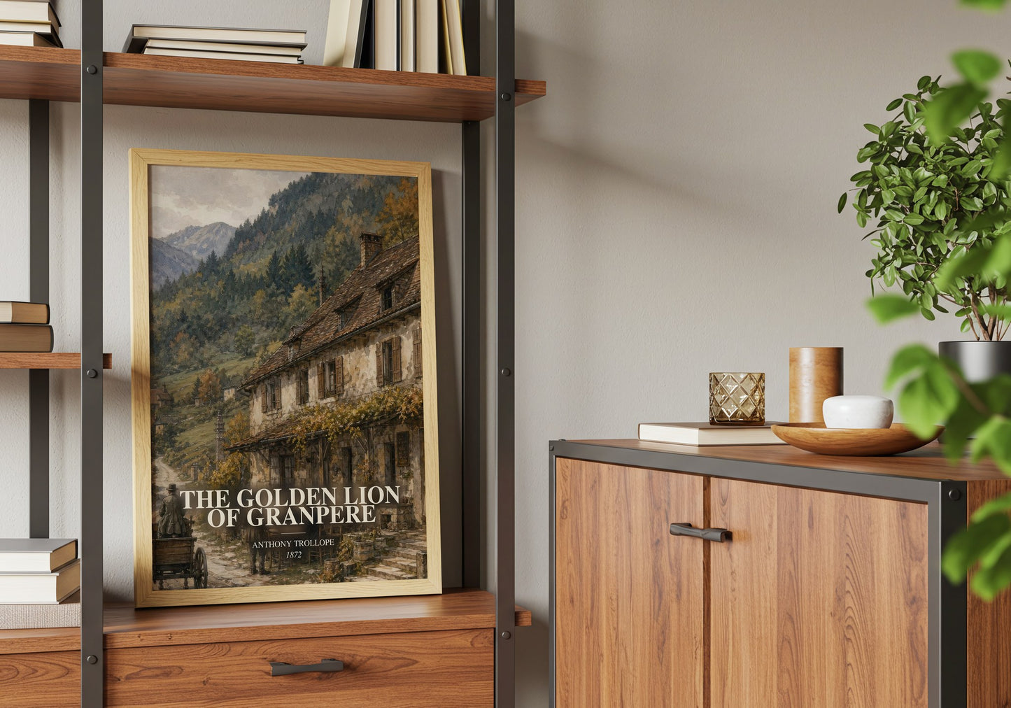 The Golden Lion Of Granpere book watercolour illustration paper finish options – matte satin gloss