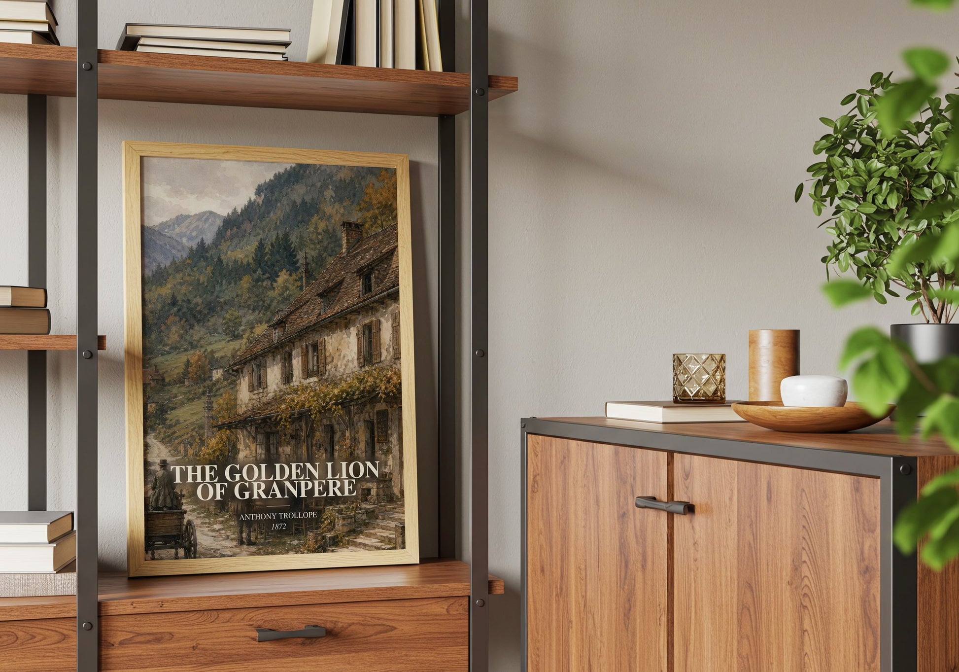 The Golden Lion Of Granpere book watercolour illustration paper finish options – matte satin gloss