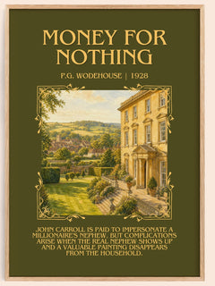 Money for Nothing Minimalist Book Poster by P.G. Wodehouse – image 1