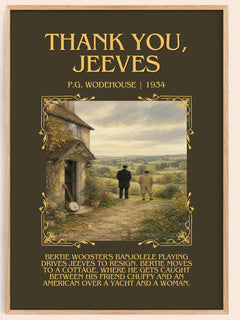 Thank You, Jeeves Minimalist Book Poster by P.G. Wodehouse – image 1