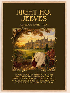 Right Ho, Jeeves Minimalist Book Poster by P.G. Wodehouse – image 1