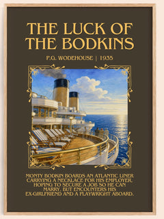 The Luck of the Bodkins Minimalist Book Poster by P.G. Wodehouse – image 1
