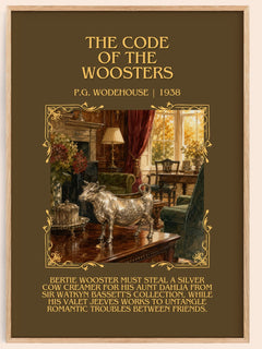 The Code of the Woosters Minimalist Book Poster by P.G. Wodehouse – image 1