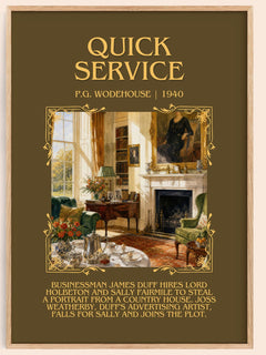Quick Service Minimalist Book Poster by P.G. Wodehouse – image 1