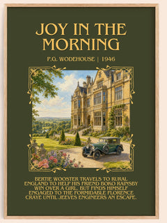 Joy in the Morning Minimalist Book Poster by P.G. Wodehouse – image 1