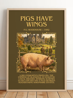 Pigs Have Wings Minimalist Book Poster by P.G. Wodehouse – image 2