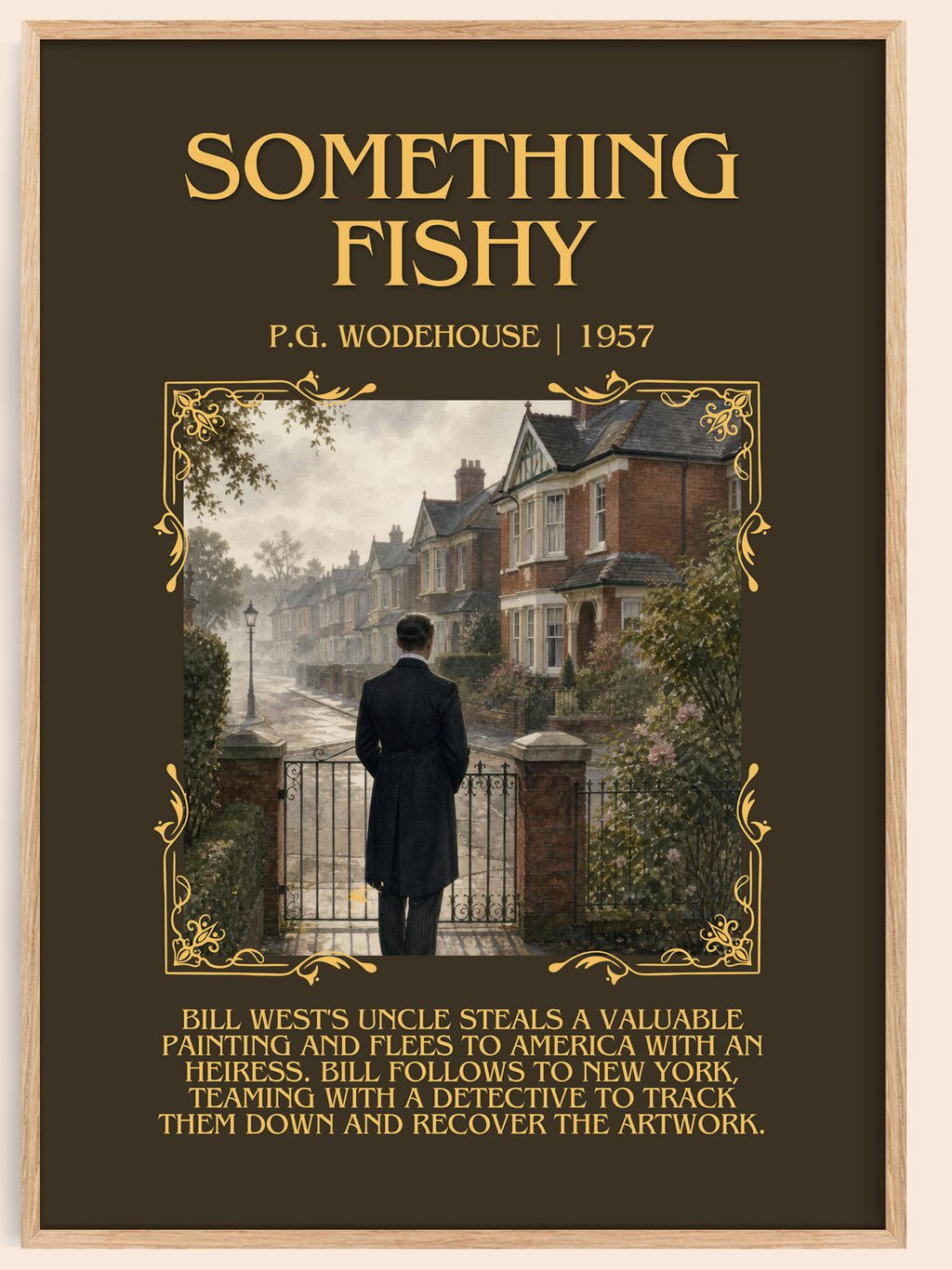 Something Fishy Minimalist Book Poster by P.G. Wodehouse – book poster
