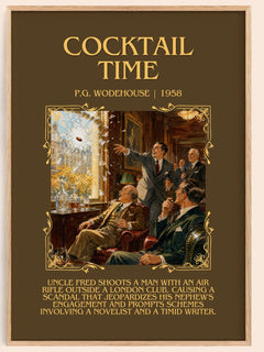 Cocktail Time Minimalist Book Poster by P.G. Wodehouse – image 1