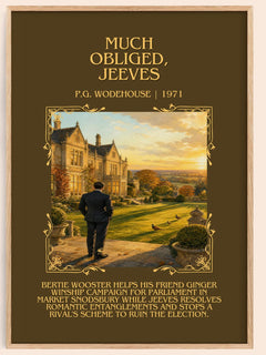 Much Obliged, Jeeves Minimalist Book Poster by P.G. Wodehouse – image 1