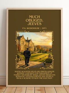 Much Obliged, Jeeves Minimalist Book Poster by P.G. Wodehouse – image 2