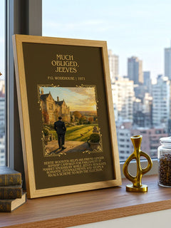 Much Obliged, Jeeves Minimalist Book Poster by P.G. Wodehouse – image 3