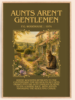 Aunts Aren't Gentlemen Minimalist Book Poster by P.G. Wodehouse – image 1