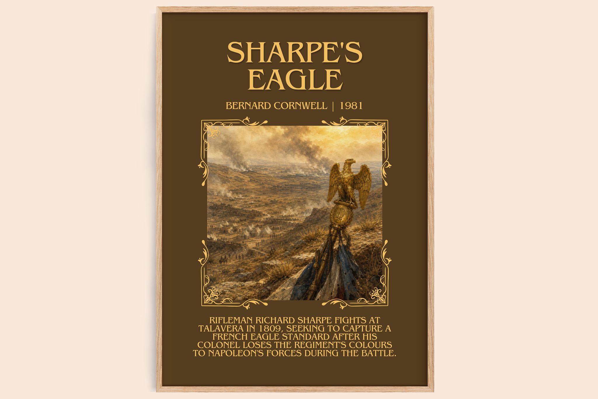 Sharpe's Eagle Minimalist Book Poster by Bernard Cornwell
