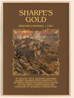 Sharpe's Gold Minimalist Book Poster by Bernard Cornwell – image 1