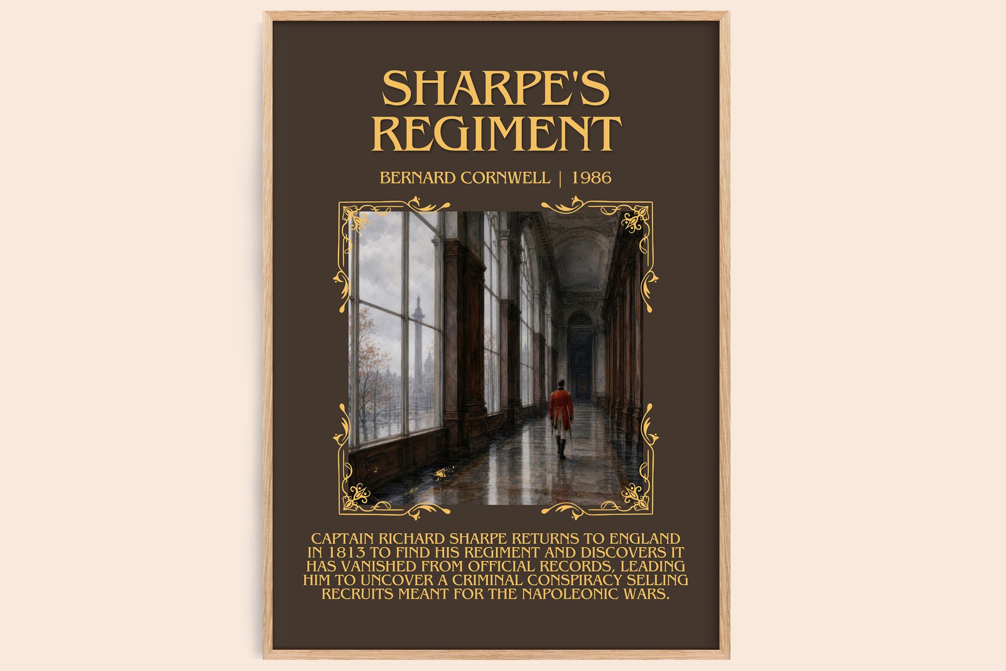 Sharpe's Regiment Minimalist Book Poster by Bernard Cornwell