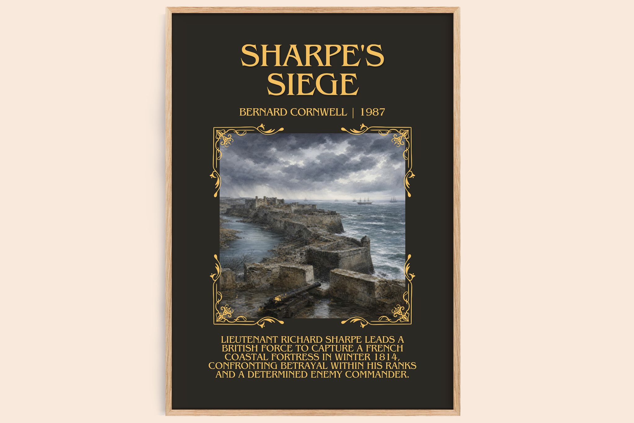 Sharpe's Siege Minimalist Book Poster by Bernard Cornwell