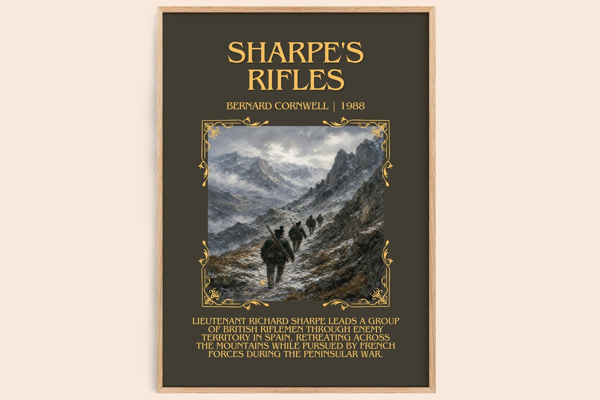 Sharpe's Rifles Minimalist Book Poster by Bernard Cornwell